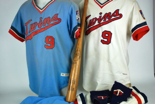 Larry Hisle 1975 Game Used Jerseys & Bat Collection